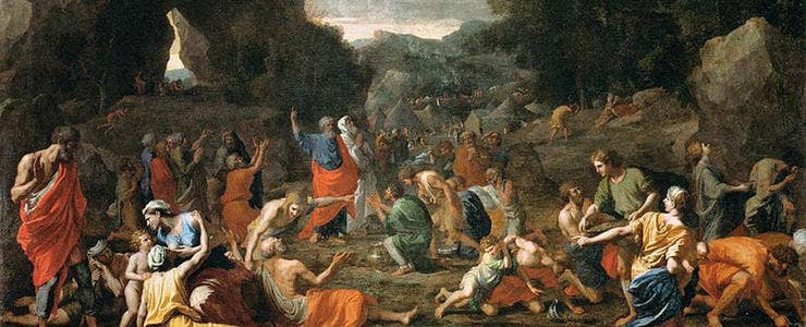 Les israélites recueillant la manne dans le désert de Nicolas Poussin, 1639 - © Paris, Musée du Louvre Les israélites recueillant la manne dans le désert de Nicolas Poussin, 1639 - © Paris, Musée du Louvre